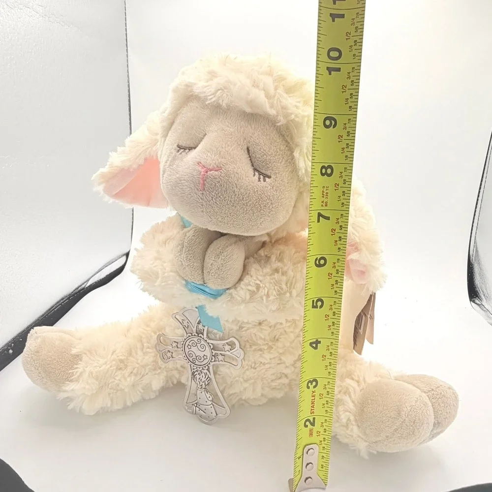 Ganz Serenity Lamb Plush Kids One Size Cream New God Bless This Child Cross